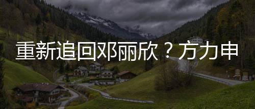排除欣方力法 没想邓丽但不重新追回作会合申称